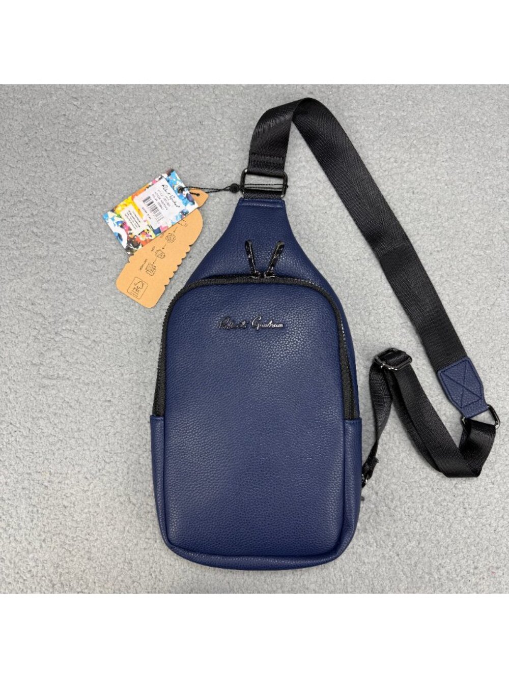 Robert Graham Sling Bag Mens Cobalt Blue Jedi Crossbody Faux Leather Backpack